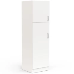 Voorraadkast Sofie 204 Cm Hoog 2 Draaideuren En 4 Legplanken-mat Wit