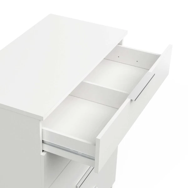 Ladekast Siebert 5 Lades-mat Wit 4 Ladekast Siebert 5 Lades-mat Wit - Afbeelding 2