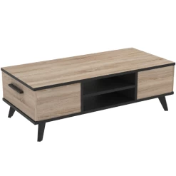 Salontafel Wilke 2 Lades En 2 Open Vakken-geborstelde Eik/matzwart -Songmics Winkel Ontwerp zonder titel 2023 05 15T093147.694 bb1d