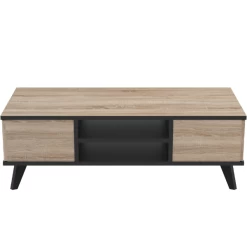 Salontafel Wilke 2 Lades En 2 Open Vakken-geborstelde Eik/matzwart -Songmics Winkel Ontwerp zonder titel 2023 05 15T093222.070 cfbf