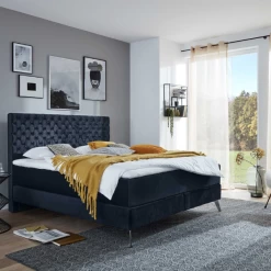 Tweepersoonsboxspring Janice 200x200cm - Donkerblauw 15 Tweepersoonsboxspring Janice 200x200cm - Donkerblauw -Songmics Winkel Ontwerp zonder titel 2023 05 15T154926.781 20ff