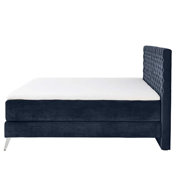 Tweepersoonsboxspring Janice 200x200cm - Donkerblauw 11 Tweepersoonsboxspring Janice 200x200cm - Donkerblauw - Afbeelding 9