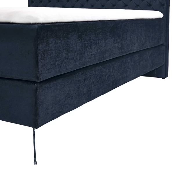 Tweepersoonsboxspring Janice 200x200cm - Donkerblauw 9 Tweepersoonsboxspring Janice 200x200cm - Donkerblauw - Afbeelding 7