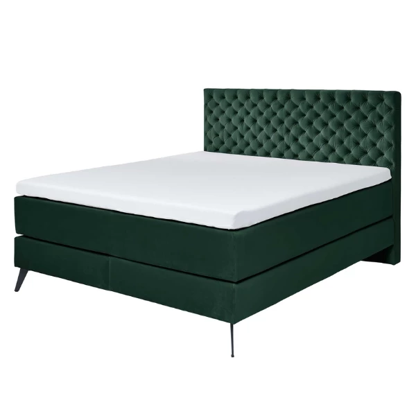 Tweepersoonsboxspring Janice 160x200cm - Donkergroen 13 Tweepersoonsboxspring Janice 160x200cm - Donkergroen - Afbeelding 11