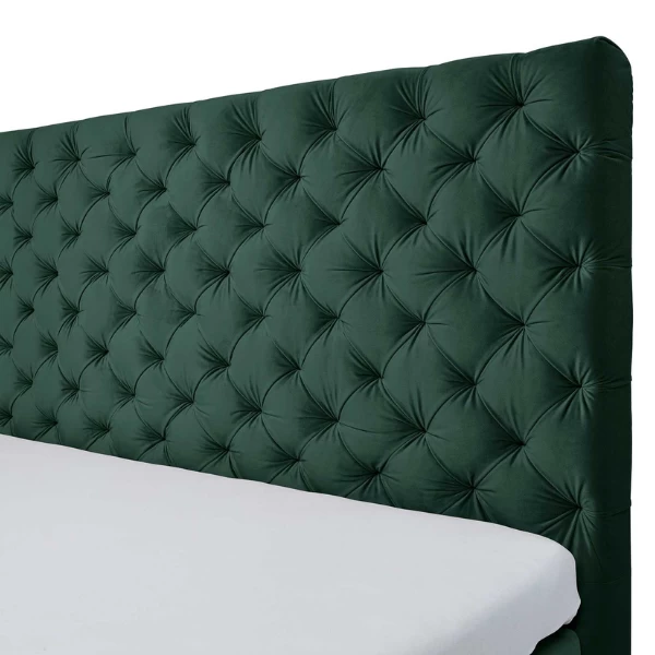 Tweepersoonsboxspring Janice 160x200cm - Donkergroen 9 Tweepersoonsboxspring Janice 160x200cm - Donkergroen - Afbeelding 7