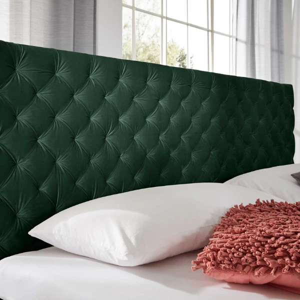 Tweepersoonsboxspring Janice 160x200cm - Donkergroen 4 Tweepersoonsboxspring Janice 160x200cm - Donkergroen - Afbeelding 2