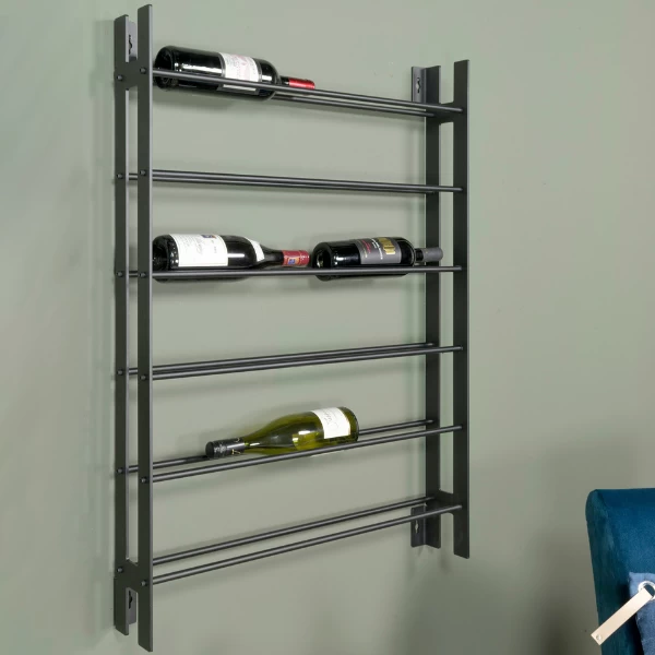 Wijnrek Grapes 6 Legplanken-zwart 3 Wijnrek Grapes 6 Legplanken-zwart