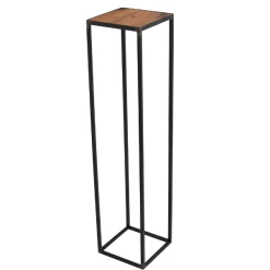 Sokkel Johanna 21 X 21 X 90 Cm-Blacksmith Zwart/eik