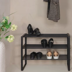 Schoenenrek Rayna 3 Legplanken 70 Cm-zwart