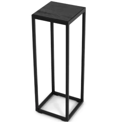 Sokkel Delfi 21 X 21 X 60 Cm-Geborstelde Eik/staal