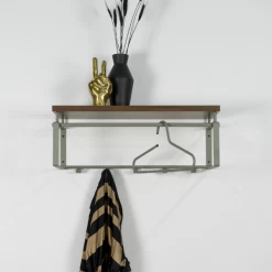 Wandkapstok Rayna 5 Haken, 1 Hoedenplank En 1 Kledingroede-pastel Groen/notenhout -Songmics Winkel Ontwerp zonder titel 2023 05 22T150036.882 38d5