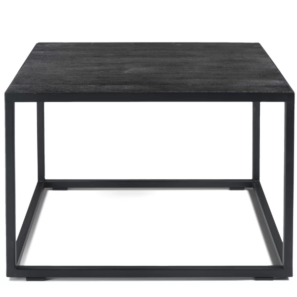 Bijzettafel Delfi 60 X 60 Cm-Geborstelde Eik/staal 4 Bijzettafel Delfi 60 X 60 Cm-Geborstelde Eik/staal - Afbeelding 2