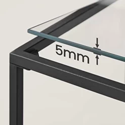 Moderne Consoletafel Met Stalen Frame En Gehard Glazen Planken, Voor Woonkamer/hal -Songmics Winkel Ontwerp zonder titel 2023 06 05T134903.617 7483