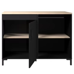 Hoekonderkast Cobalt 120cm - Zwart/eik -Songmics Winkel Ontwerp zonder titel 2023 06 08T133929.142 7f12