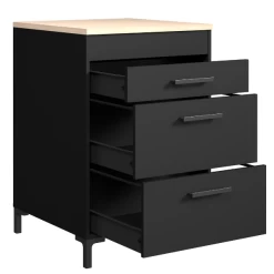 Keukenonderkast Cobalt 60cm Met Drie Lades - Zwart/eik -Songmics Winkel Ontwerp zonder titel 2023 06 08T140852.462 a369