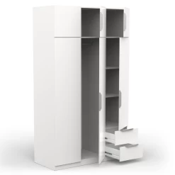 Kledingkast Spectre 120cm 6 Deuren & 2 Lades - Mat Wit -Songmics Winkel Ontwerp zonder titel 2023 06 09T113442.946 148e