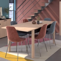 Verlengbare Eettafel Hongkong 157>207cm - Eik/zwart -Songmics Winkel Ontwerp zonder titel 2023 06 20T131806.416 1 ff91