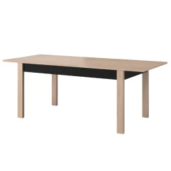 Verlengbare Eettafel Hongkong 157>207cm - Eik/zwart -Songmics Winkel Ontwerp zonder titel 2023 06 20T131927.398 1 e2a0