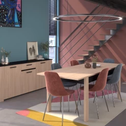 Verlengbare Eettafel Hongkong 157>207cm - Eik/zwart -Songmics Winkel Ontwerp zonder titel 2023 06 20T132137.581 f013