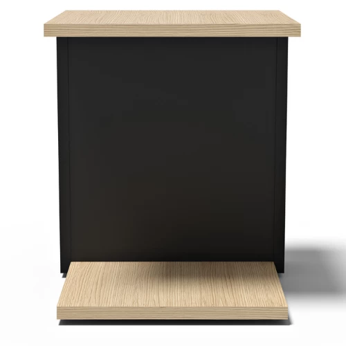 Bijzettafel Albérique 1 Open Vak En 1 Opbergvak Aan De Zijkant-eik/matzwart 8 Bijzettafel Albérique 1 Open Vak En 1 Opbergvak Aan De Zijkant-eik/matzwart - Afbeelding 6