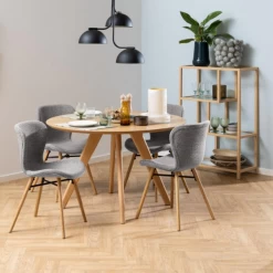 Stoffen Stoel Tilda Met Schuine Poten - Grijs/eik -Songmics Winkel Ontwerp zonder titel 2023 06 26T152307.916 7ffe