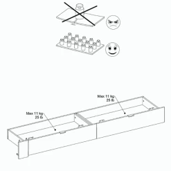 Set Van Bedlades Ponte - Hoogglans Wit -Songmics Winkel Ontwerp zonder titel 2023 06 27T135115.801 99b7