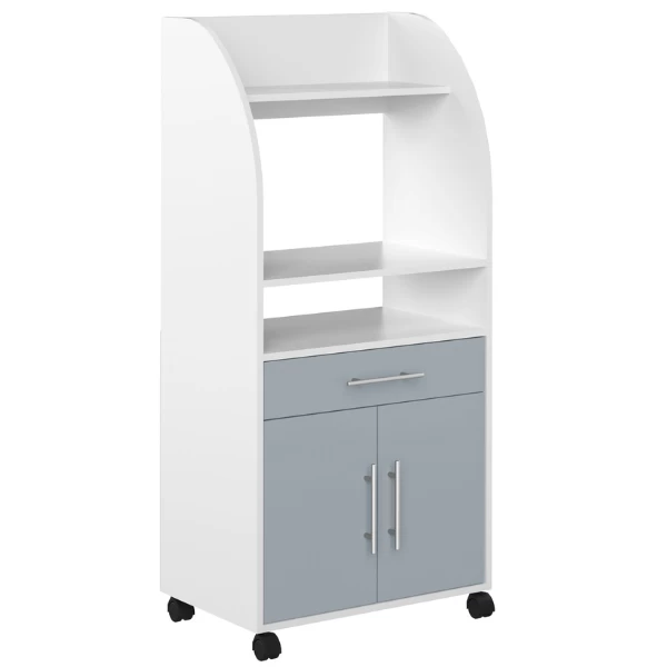 Bijzetkastje Jeanine Voor Microgolfoven - Wit/celadon Grijs 8 Bijzetkastje Jeanine Voor Microgolfoven - Wit/celadon Grijs - Afbeelding 6