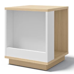 Bijzettafeltje Ellana 40 X 40 Cm 2 Open Vakken-lichte Eik/wit -Songmics Winkel Ontwerp zonder titel 2023 06 28T092220.870 5301