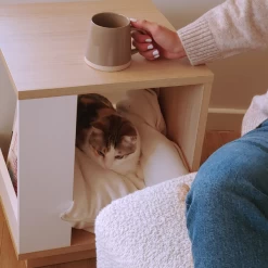 Bijzettafeltje Ellana 40 X 40 Cm 2 Open Vakken-lichte Eik/wit -Songmics Winkel Ontwerp zonder titel 2023 06 28T092510.308 1 dd6b