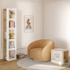 Bijzettafeltje Ellana 40 X 40 Cm 2 Open Vakken-lichte Eik/wit -Songmics Winkel Ontwerp zonder titel 2023 06 28T093522.128 1 6981