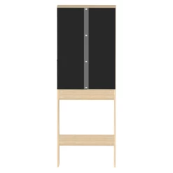 Wasmachinekast Kuba 4 Legplanken, 1 Draaideur-lichte Eik/zwart -Songmics Winkel Ontwerp zonder titel 2023 06 28T160537.394 1 3aa6