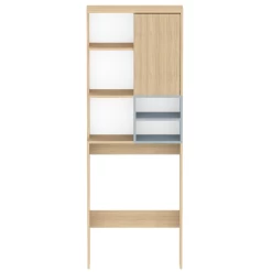 Wasmachinekast Kuba 4 Legplanken, 1 Draaideur-lichte Eik/celadon Grijs -Songmics Winkel Ontwerp zonder titel 2023 06 28T161402.833 1 fd16