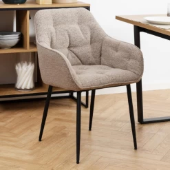 Eetkamerstoel Bridget Stof En Metaal - Beige/zwart -Songmics Winkel Ontwerp zonder titel 2023 06 29T165514.625 1 5a47