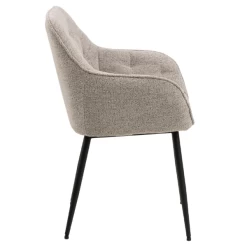 Eetkamerstoel Bridget Stof En Metaal - Beige/zwart -Songmics Winkel Ontwerp zonder titel 2023 06 29T165830.442 3e5c