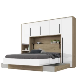 Hoofdbord + Bed Moloko 140 X190 Cm-hoogglans Wit En Eik -Songmics Winkel Ontwerp zonder titel 2023 07 04T092706.494 1 b91a