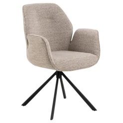 Eetkamerstoel Jarno Met Armleuning - Beige/zwart -Songmics Winkel Ontwerp zonder titel 2023 07 12T141925.110 45c1