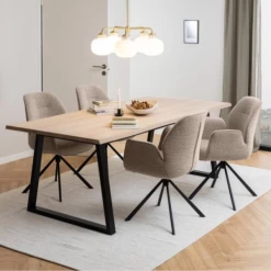 Eetkamerstoel Jarno Met Armleuning - Beige/zwart -Songmics Winkel Ontwerp zonder titel 2023 07 12T142422.368 1e7a