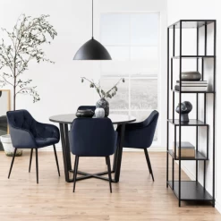 Eetkamerstoel Lynn - Donkerblauw/zwart -Songmics Winkel Ontwerp zonder titel 2023 07 17T161929.000 23fa