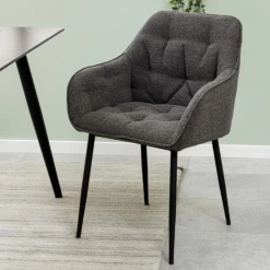 Eetkamerstoel Bridget Stof En Metaal - Antraciet/zwart -Songmics Winkel Ontwerp zonder titel 2023 07 17T163507.094 07df