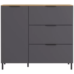 Wandkast Calista 109cm 1 Deur & 3 Lades - Antraciet/eik -Songmics Winkel Ontwerp zonder titel 2023 08 01T143928.739 9ac6