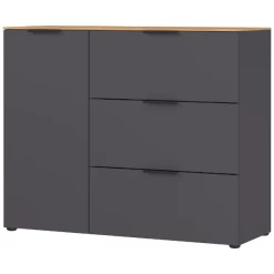 Wandkast Calista 109cm 1 Deur & 3 Lades - Antraciet/eik -Songmics Winkel Ontwerp zonder titel 2023 08 01T144630.947 f9a5