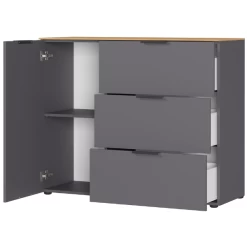 Wandkast Calista 109cm 1 Deur & 3 Lades - Antraciet/eik -Songmics Winkel Ontwerp zonder titel 2023 08 01T144804.362 df94