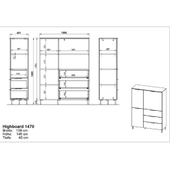 Buffetkast Calista 109cm 2 Deuren & 3 Lades - Antraciet/eik -Songmics Winkel Ontwerp zonder titel 2023 08 01T153833.510 0ed1