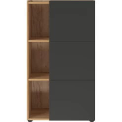 Dossierkast Oliveira 62x111cm Met Vier Legplanken - Eikdecor/antraciet -Songmics Winkel Ontwerp zonder titel 2023 08 17T162148.990 6c11