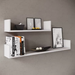 Set Van 2 Wandplanken 60x14.5 Cm En 100x14.5 Cm Britta-wit 9 Set Van 2 Wandplanken 60x14.5 Cm En 100x14.5 Cm Britta-wit -Songmics Winkel Ontwerp zonder titel 2023 08 25T082049.185 1 92e4