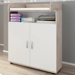 Commode Halula Met Luierplank En Wandplank-wit/eik -Songmics Winkel Ontwerp zonder titel 2023 08 31T083419.490 ffb5