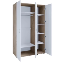 Kleerkast Halula 3 Deuren 1 Kledingroede En 6 Legplanken-wit/eik -Songmics Winkel Ontwerp zonder titel 2023 08 31T085825.915 e23b