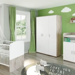 Kleerkast Halula 3 Deuren 1 Kledingroede En 6 Legplanken-wit/eik -Songmics Winkel Ontwerp zonder titel 2023 08 31T090107.416 6b23