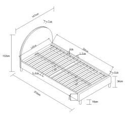 Gestoffeerd Bed Maeva 140x200cm Met Twee Nachttafeltjes - Grijze Bouclé Stof -Songmics Winkel Ontwerp zonder titel 2023 09 13T145940.111 6670