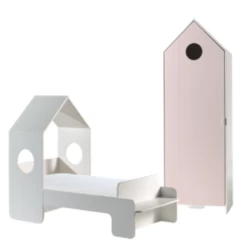 Peuterbed 70x140 Cm (incl. Lattenbodem) En Kleerkast Casami-wit/roze -Songmics Winkel Ontwerp zonder titel 2023 09 18T115155.363 bbad